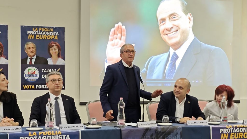l'ottimo risultato di Michele Marraffa ottenuto in queste elezioni a sostegno di Forza Italia e della candidata Laura De Mola in corsa per il parlamento Europeo