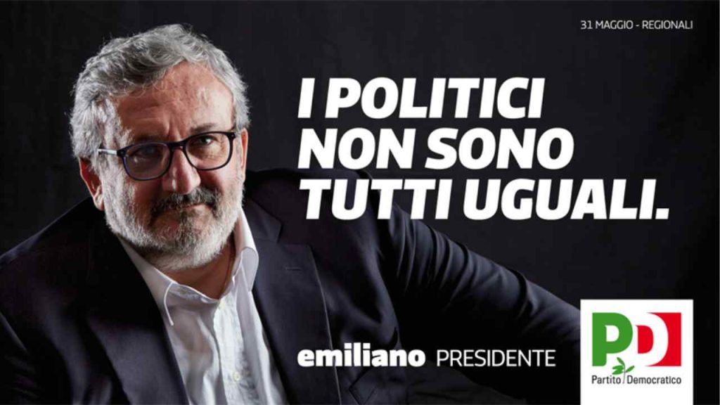 Manifesto elettorale di Michele Emiliano alle scorse regionali