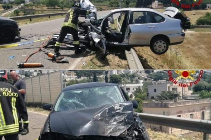 Incidente sulla SP13 a Cisternino: estratta una donna dalle lamiere