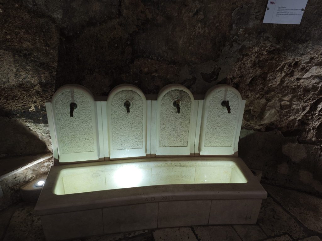 L'acqua del pozzo dell'antico Santuario della Madonna del Pozzo a Capurso (Riproduzione riservata)