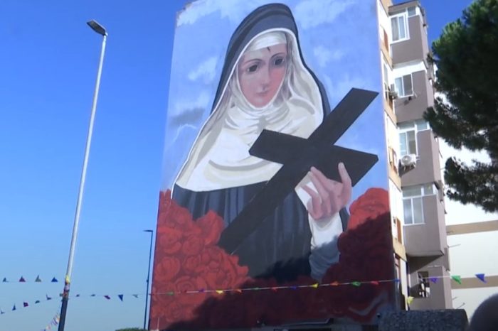 Il quartiere San Paolo celebra Santa Rita con un murale