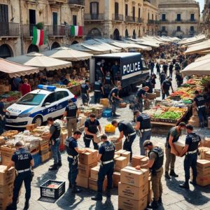 Sequestro di 150 kg di merce al mercato di Bari