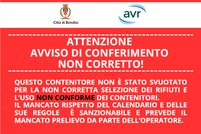 AVR per l'Ambiente smentisce le accuse di gestione non conforme dei rifiuti a Brindisi